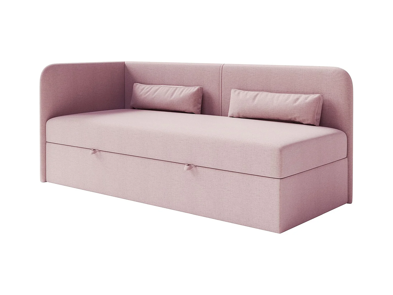 Lit ado avec rangement - olive - rose - CALMMO