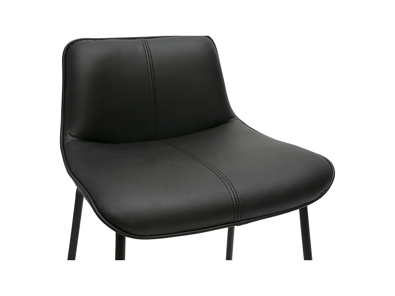 Schwarze Barhocker aus Metall H65 cm (2er-Set) BOOST