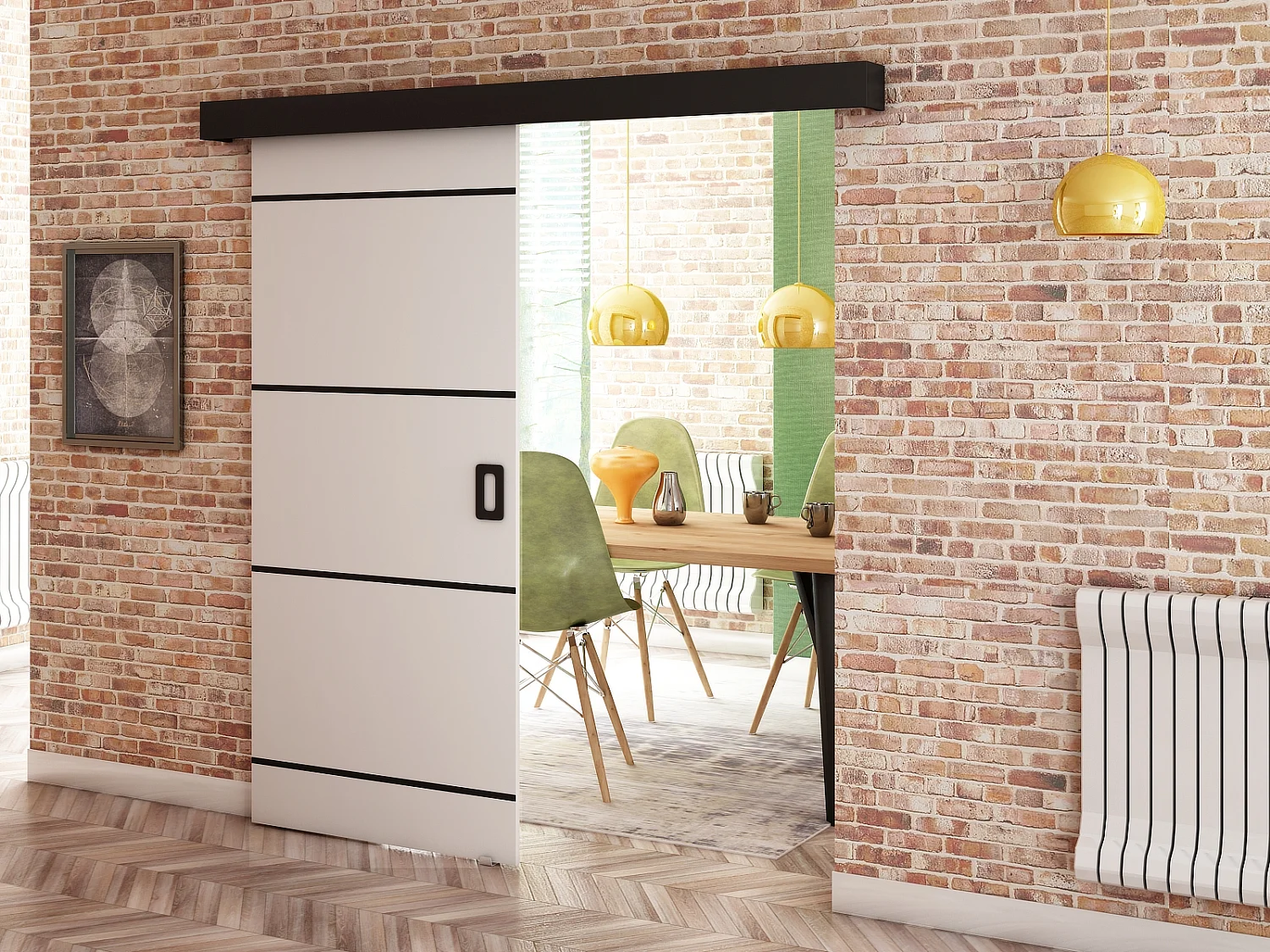 Puertas correderas Beni IV 90x200 (blanco)