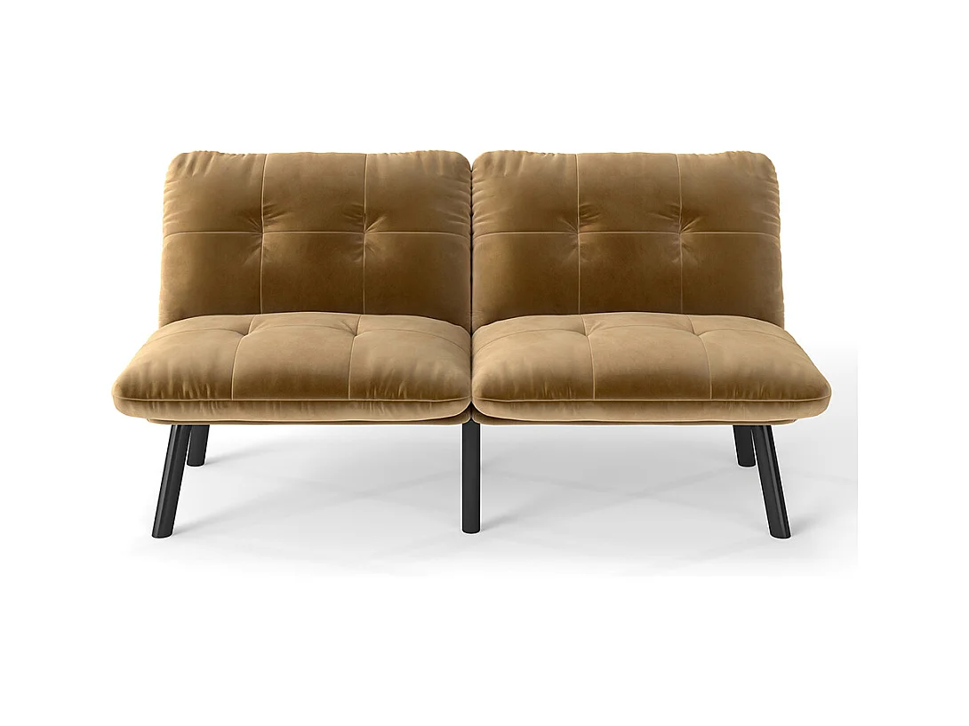 Canapé-lit pliable, 2 places, avec fonction couchage,marron