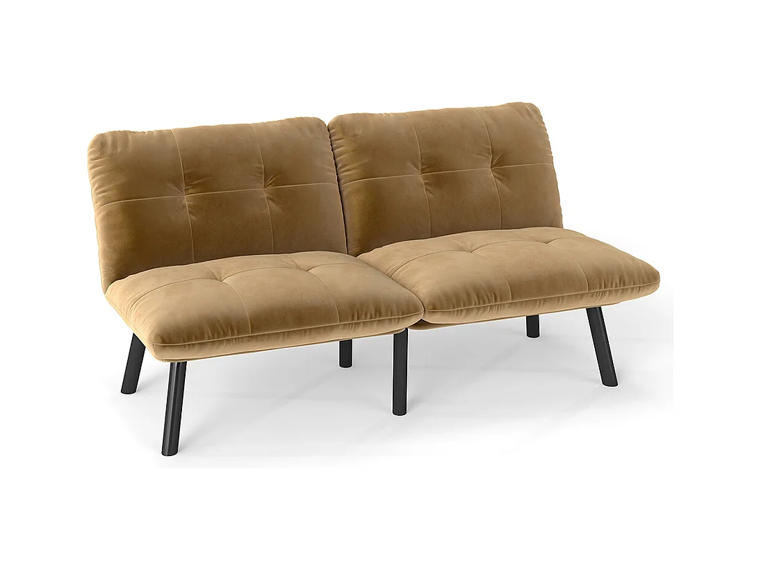 Canapé-lit pliable, 2 places, avec fonction couchage,marron