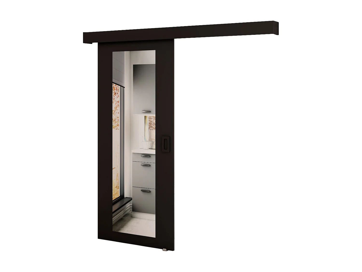 Portes coulissantes Beni II 90x204 (Noir)