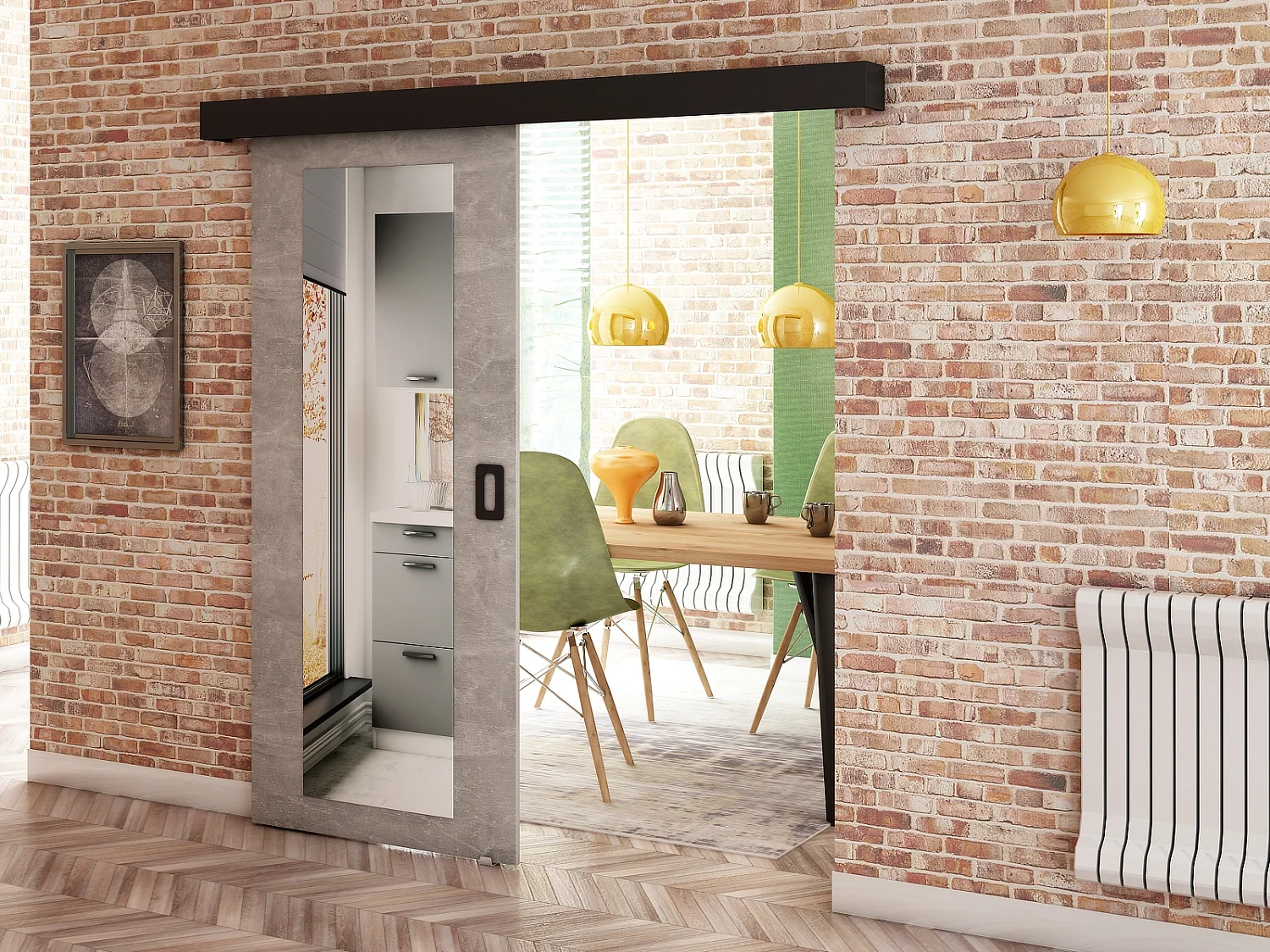 Puertas correderas Beni II 90x200 (cemento)