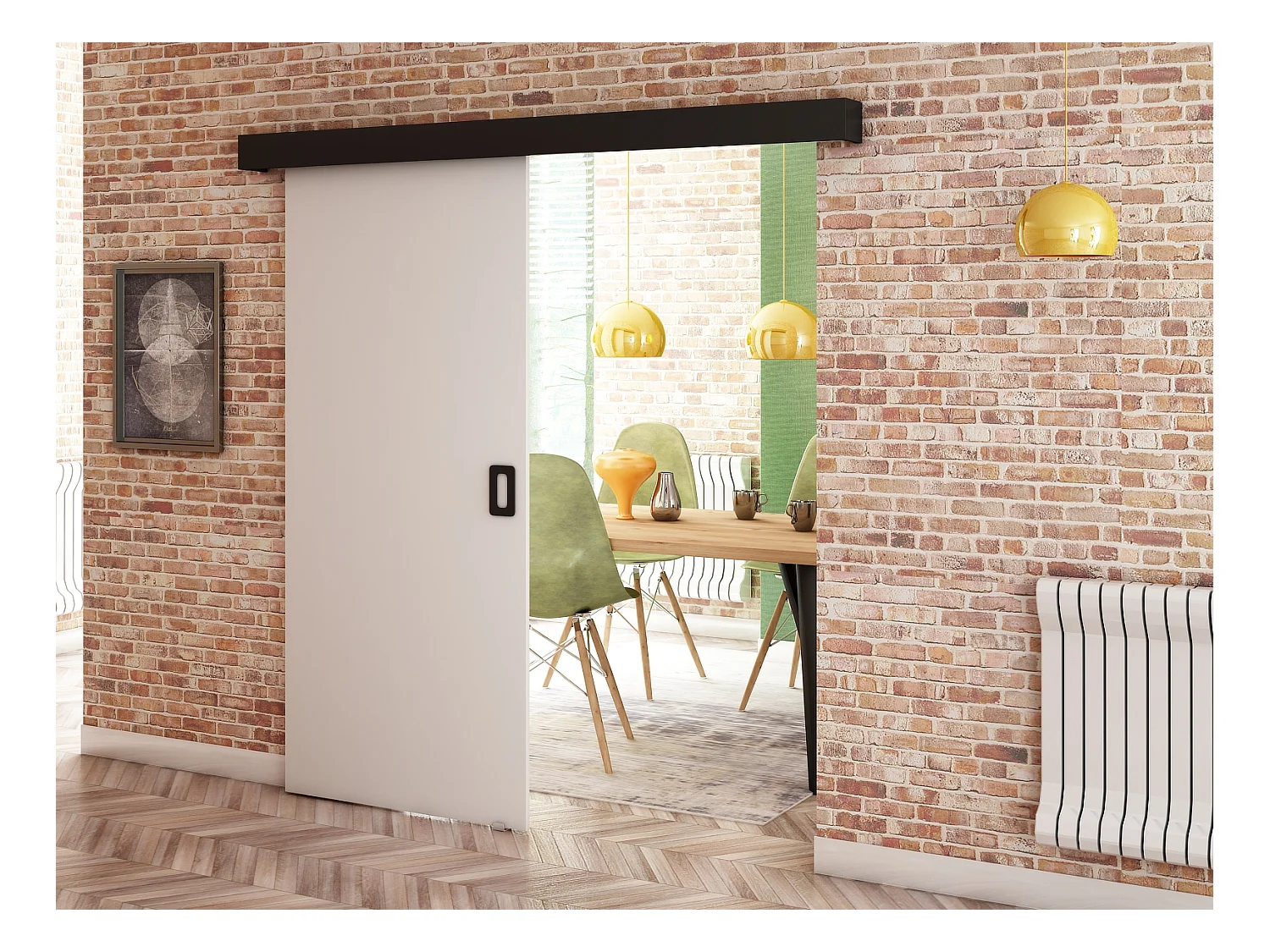 Portes coulissantes Beni I 90x204 (Blanc)