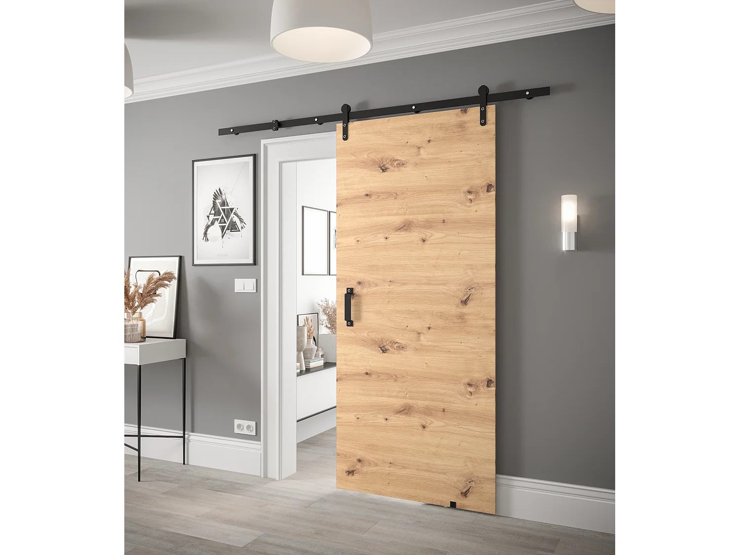 Schiebetür Loftiko I 90x204 (Artisan Eiche)