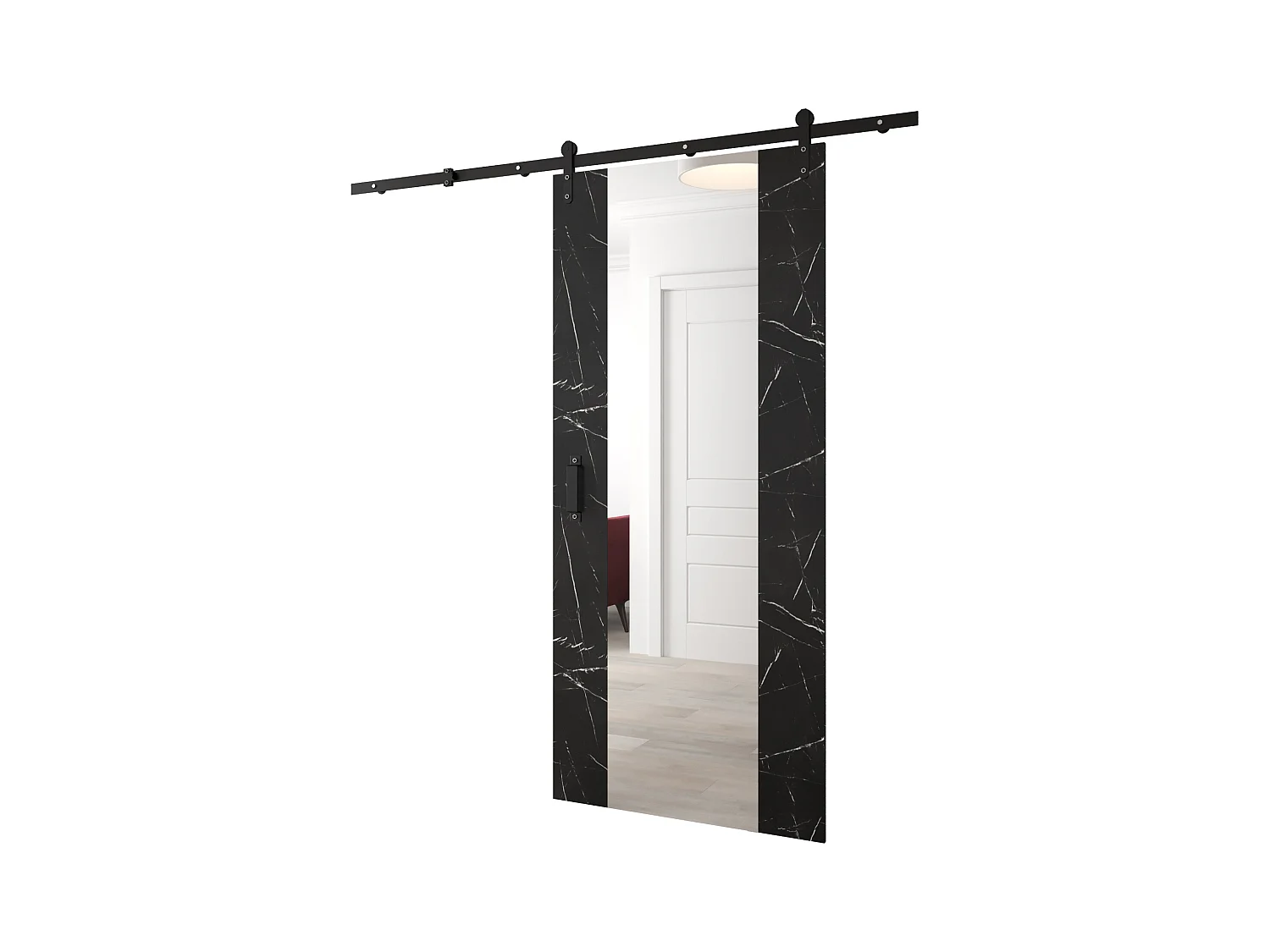 Schiebetür Loftiko II 90x204 (schwarzer Marmor)