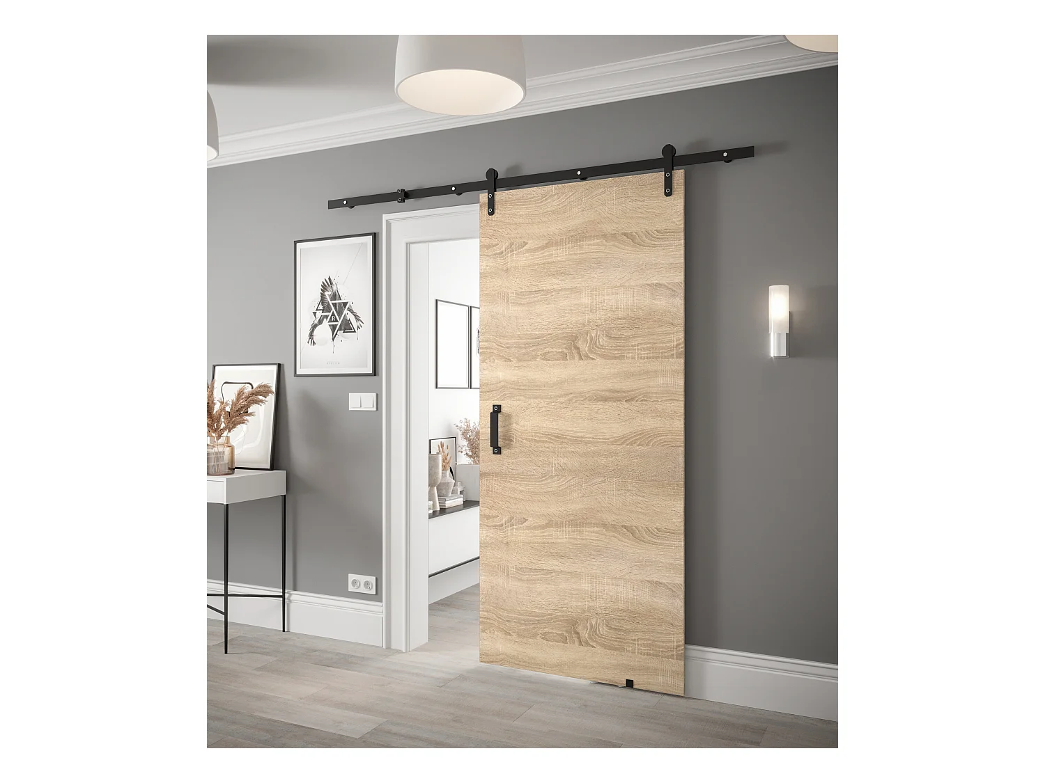 Portes coulissantes Loftiko I 90x204 (chêne sonoma)