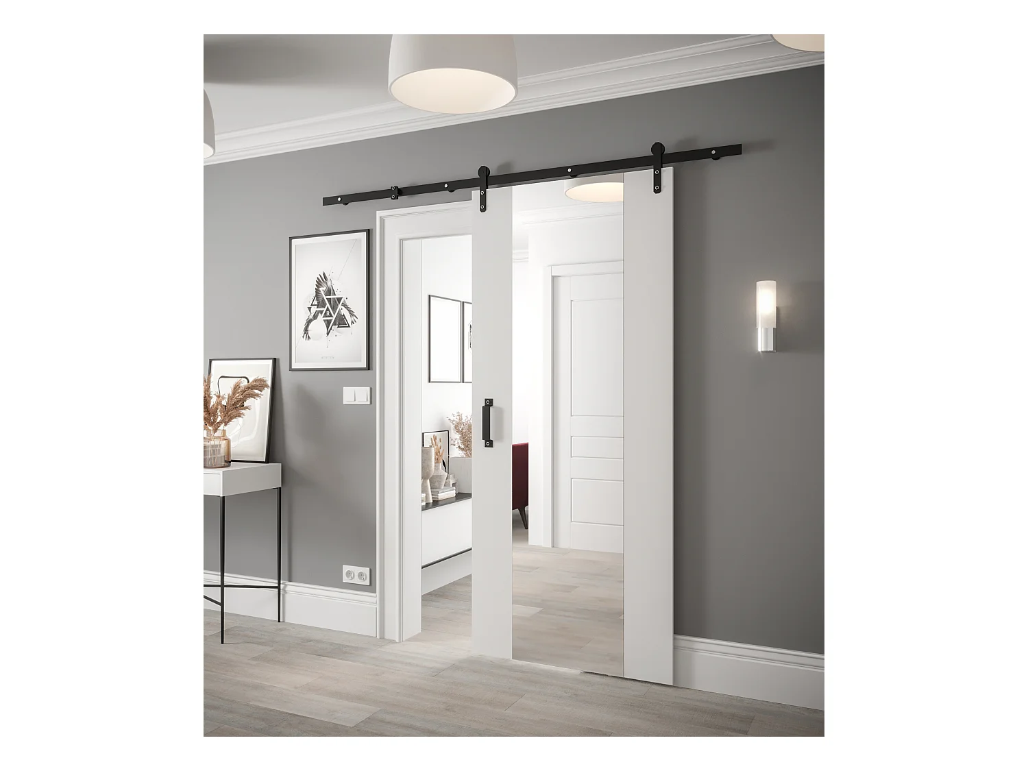 Portes coulissantes Loftiko II 90x204 (Blanc)
