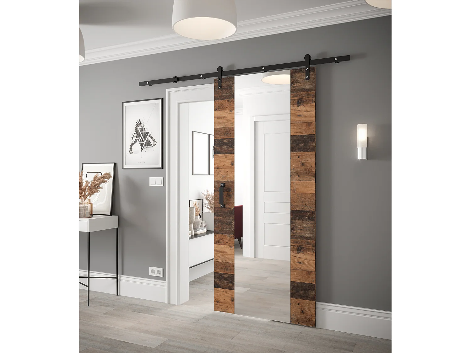 Puertas correderas Loftiko II 90x200 (estilo antiguo)