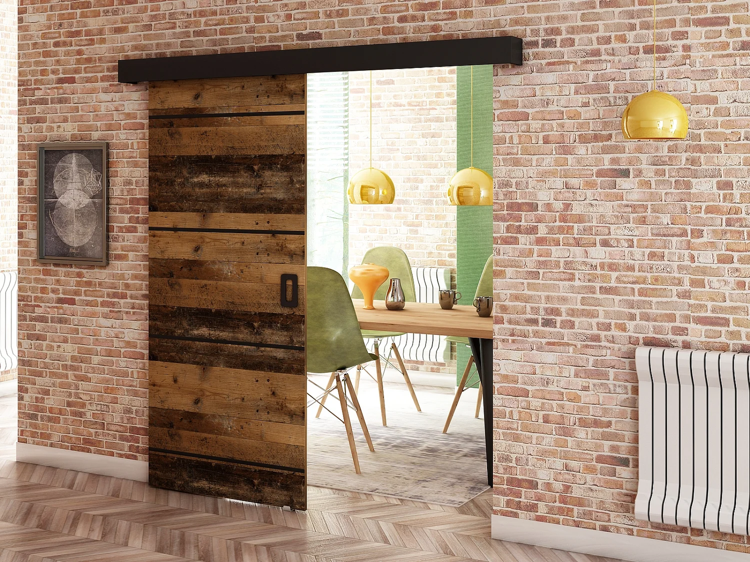 Puertas correderas Beni IV 90x200 (estilo antiguo)