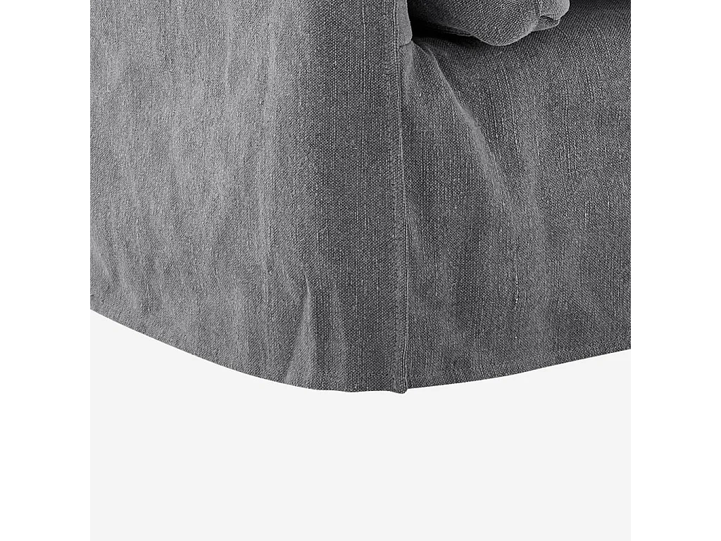 Habitat - Fauteuil déhoussable en coton et lin - Gris ardoise - Andria