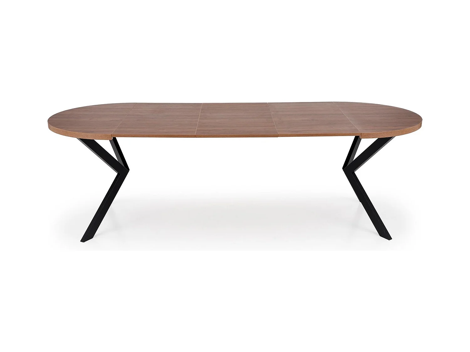 Esstisch Peroni/Ausziehbar/Möbelplatte&Furnier/Braun&Schwarz