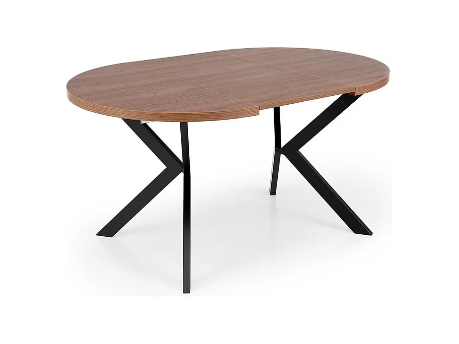 Esstisch Peroni/Ausziehbar/Möbelplatte&Furnier/Braun&Schwarz