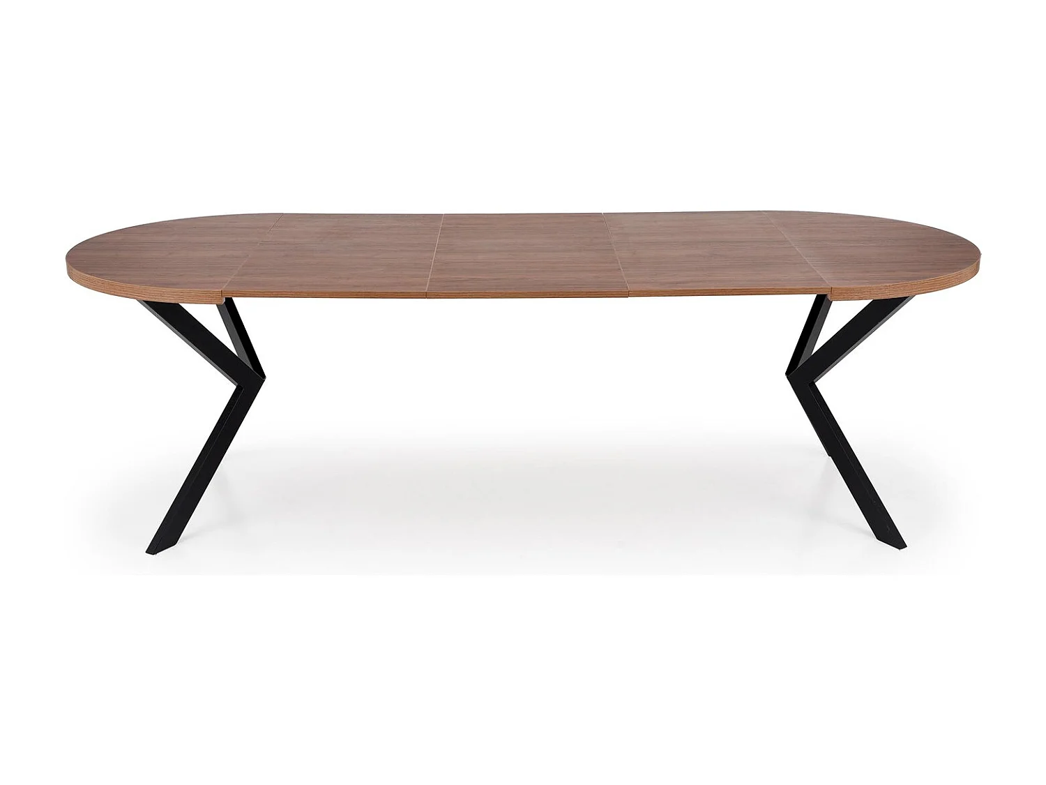 Table à manger Peroni/Extensible/Plateau et placage de meuble/Marron et noir
