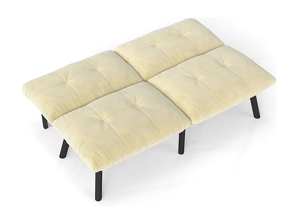 Canapé-lit pliable, 2 places, avec fonction couchage,couleur crème