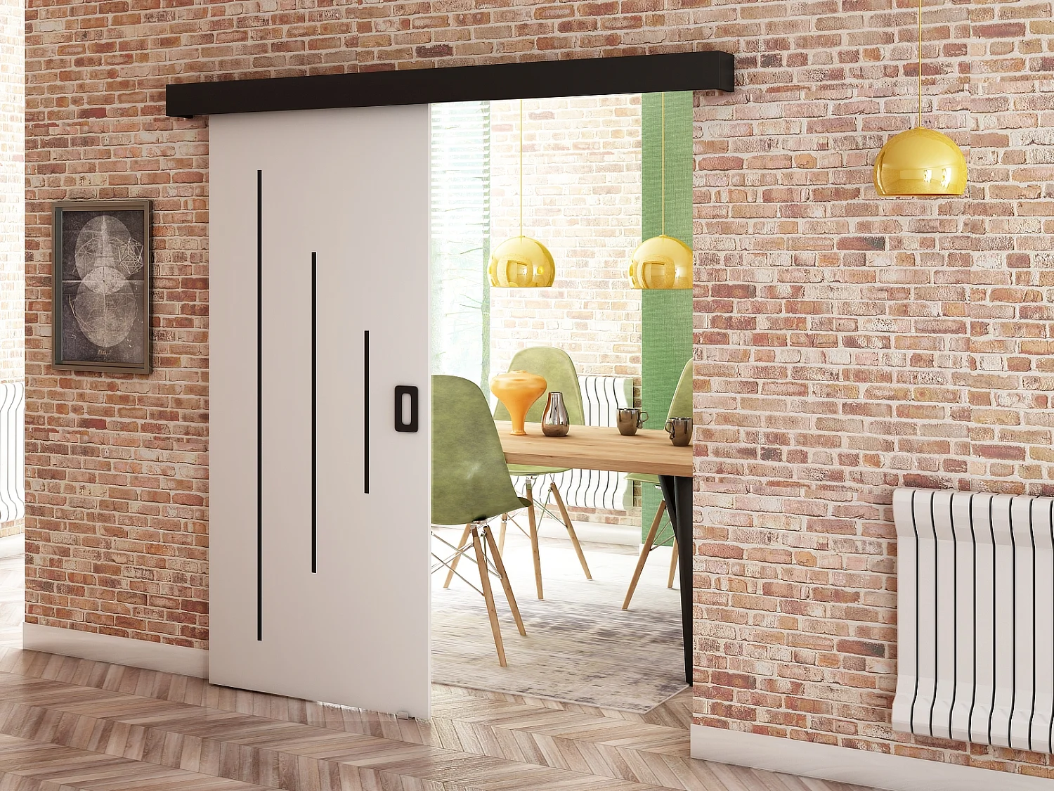 Puertas correderas Beni Y 90x200 (blanco)