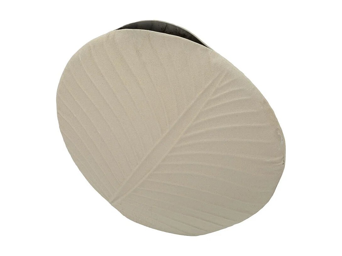 Jarrón de metal beige 41,5x14 cm