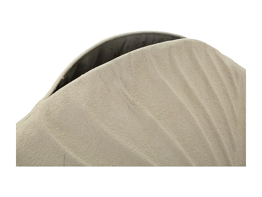 Jarrón de metal beige 41,5x14 cm