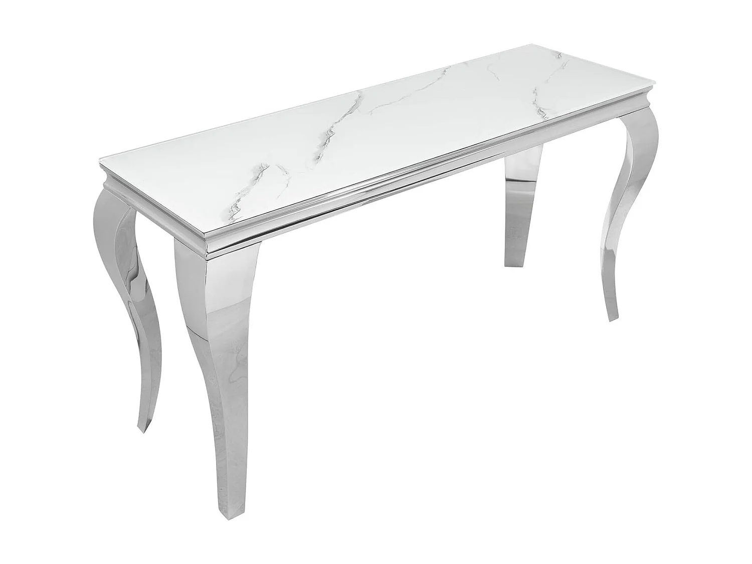 Konsole Prince/Keramik&Edelmetall/Weiss&Silber