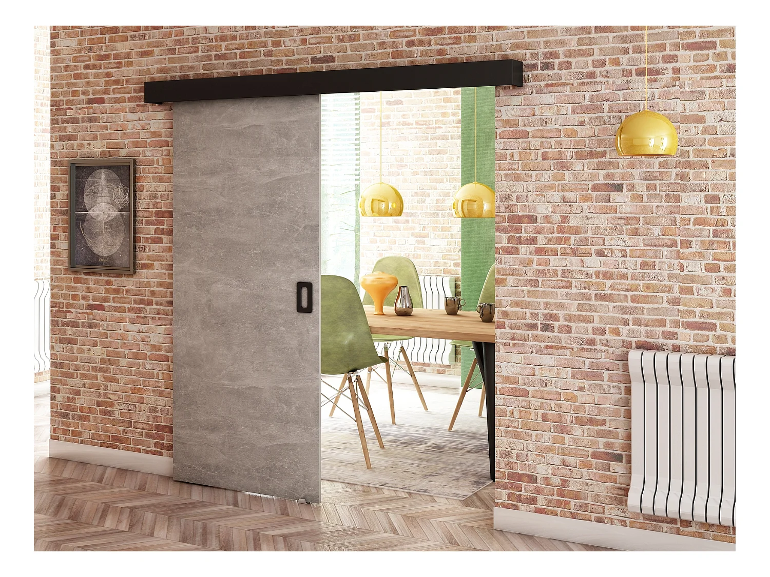 Portes coulissantes Beni I 90x204 (béton)