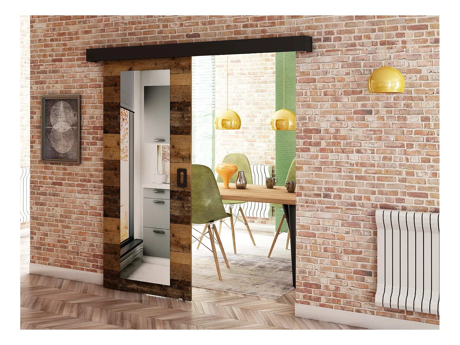 Portes coulissantes Beni II 90x204 (Old Style)