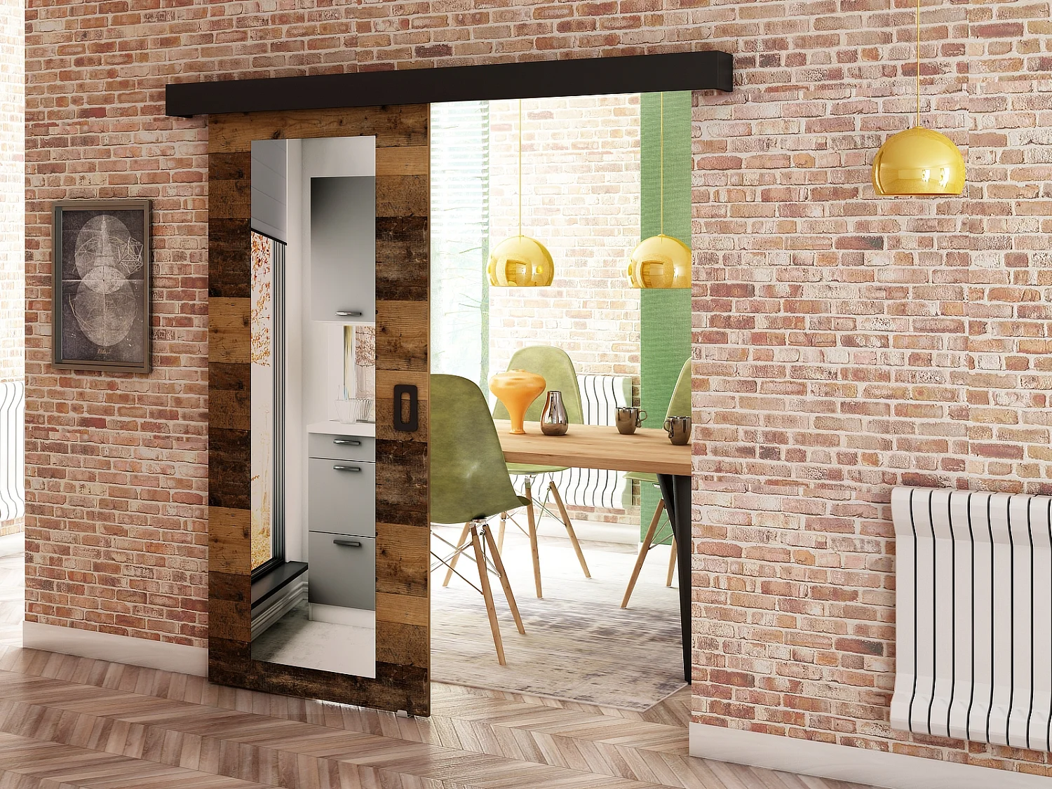 Puertas correderas Beni II 90x200 (estilo antiguo)