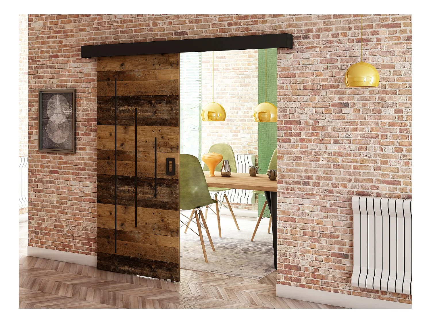 Portes coulissantes Beni Y 90x204 (Old Style)