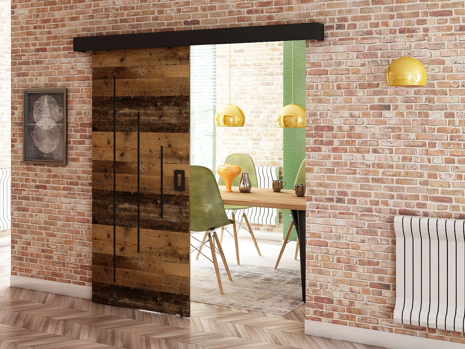 Puertas correderas Beni Y 90x200 (estilo antiguo)