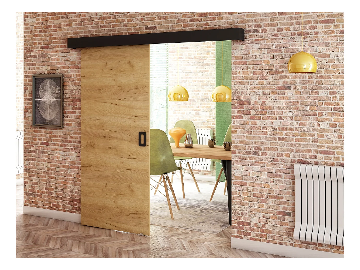 Portes coulissantes Beni I 90x204 (chêne craft)