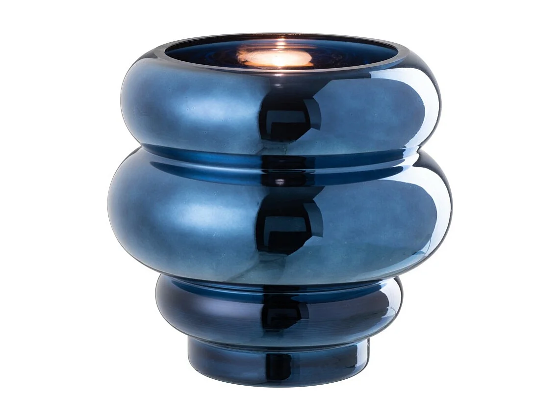 Jarrón o candelabro de cristal Belu 20x20x20 cm