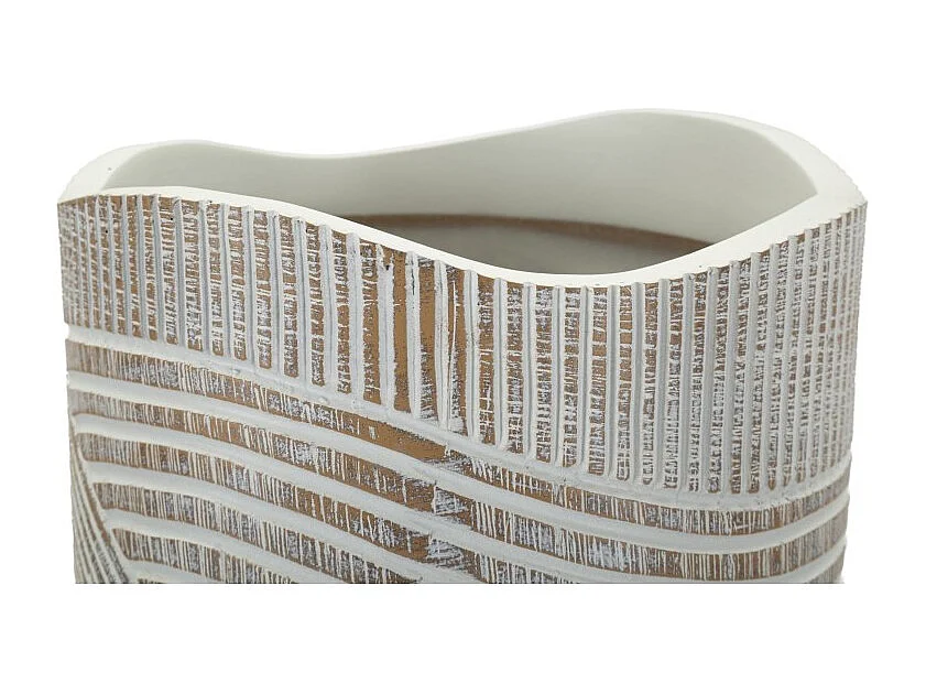 Jarrón de resina blanco 18x45 cm