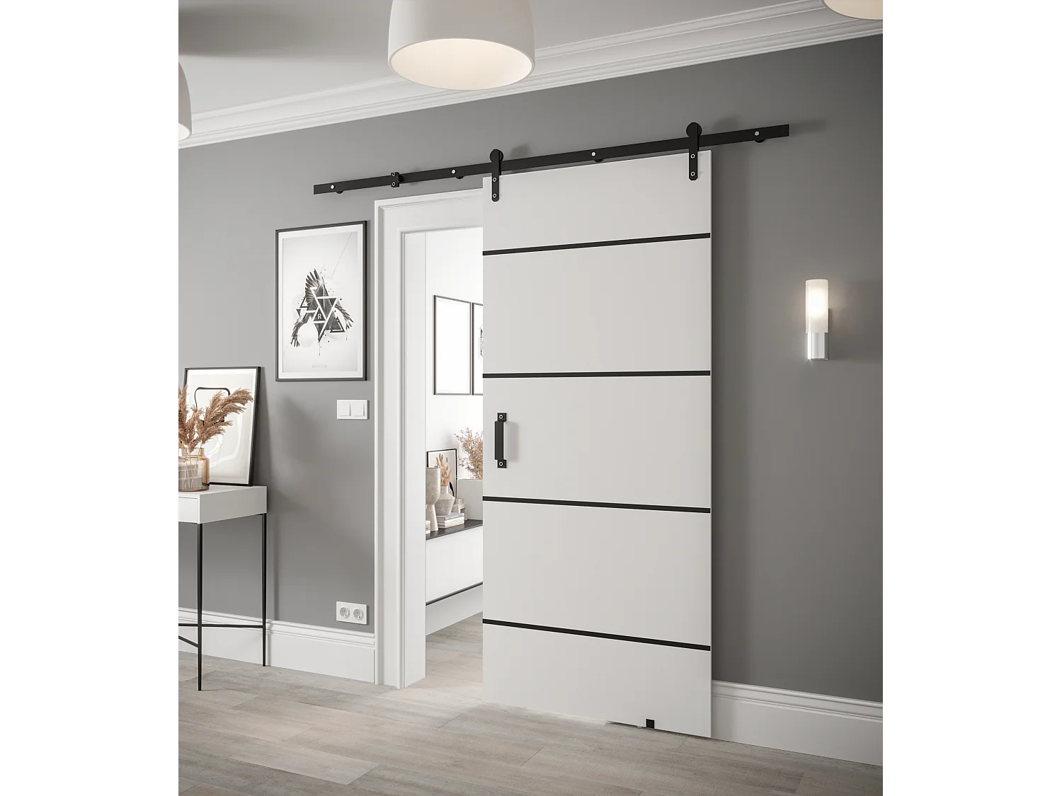 Puertas correderas Loftiko IV 90x200 (blanco)