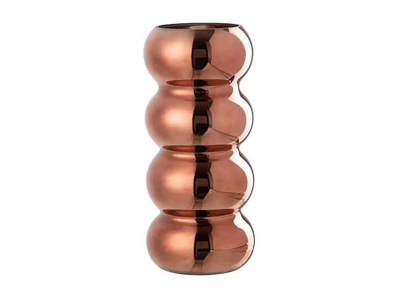 Jarrón de chenilla de cristal marrón 13,5x13,5x30 cm