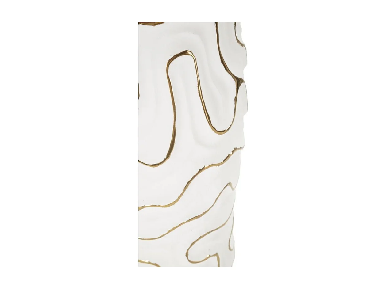 Jarrón de cerámica blanca 16x32,5 cm