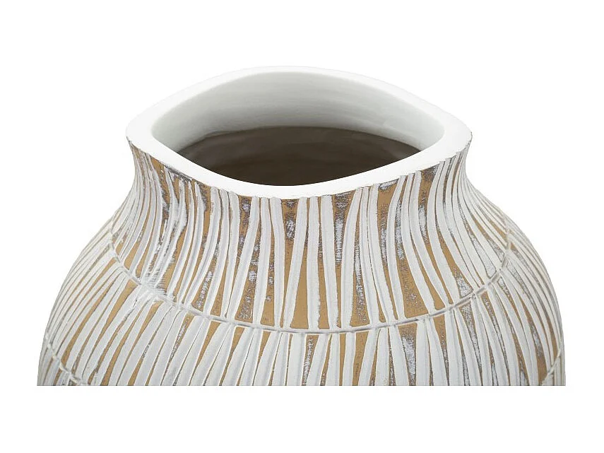 Jarrón de resina blanco 23x50 cm