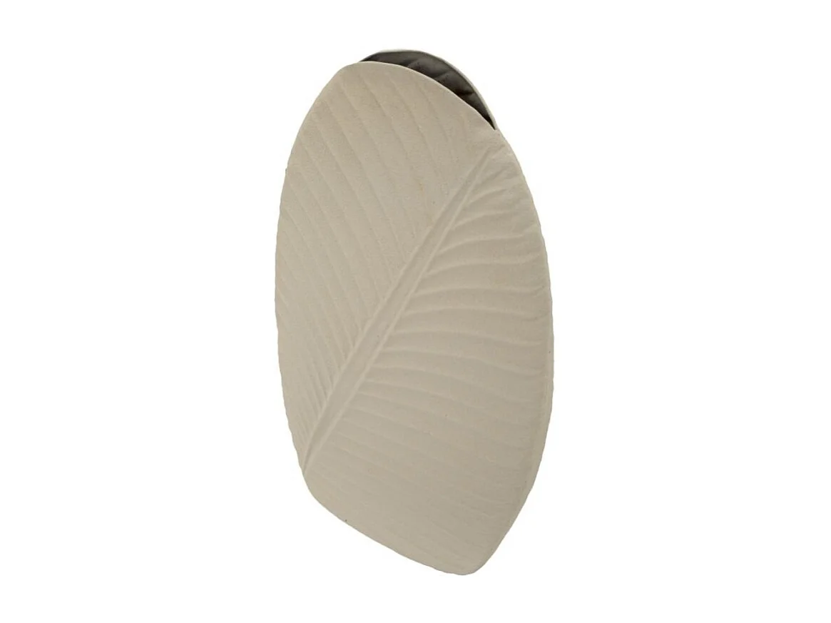 Jarrón de metal beige, 31 x 13 x 53,5 cm