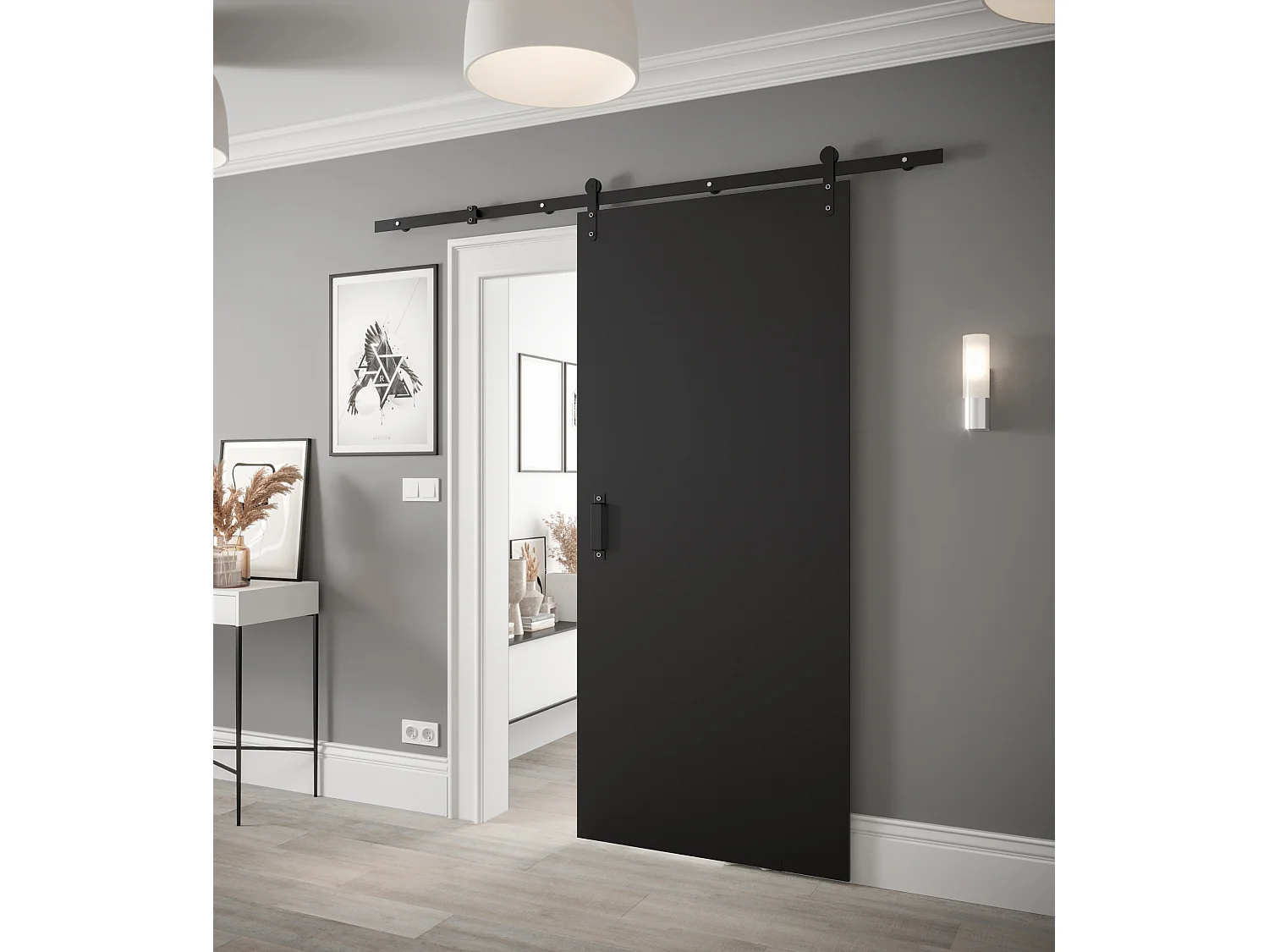 Puertas correderas Loftiko I 90x200 (negro)