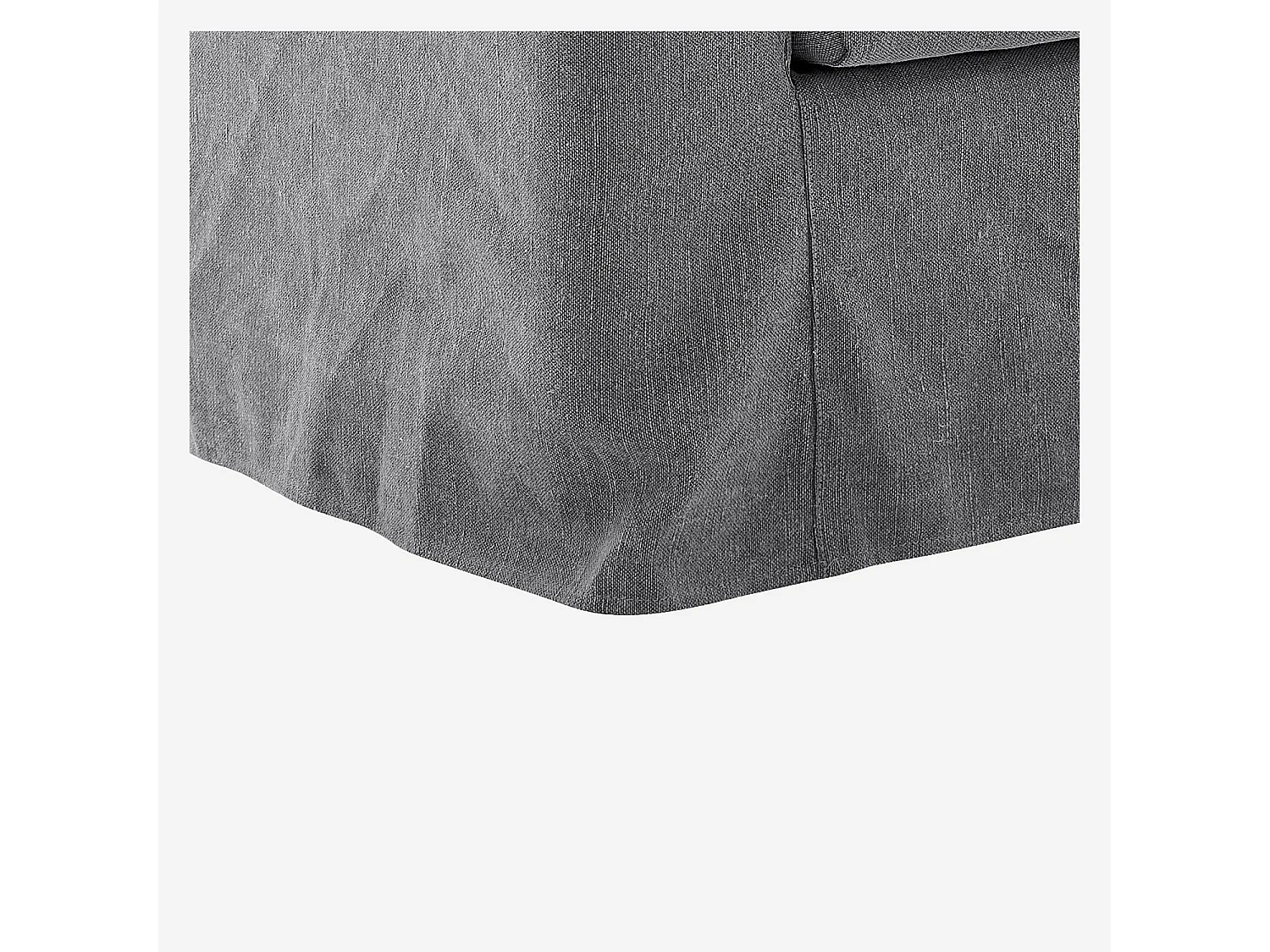 Habitat - Fauteuil déhoussable en coton et lin garni de plumes - Gris ardoise - Ostuni