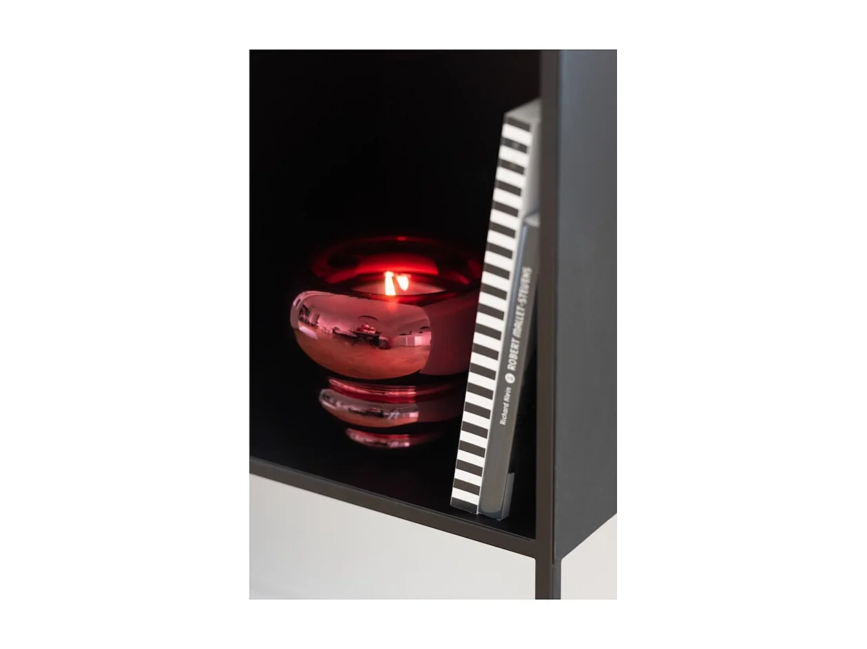 Jarrón o portavelas de vidrio rojo 15.5x15.5x13.5 cm