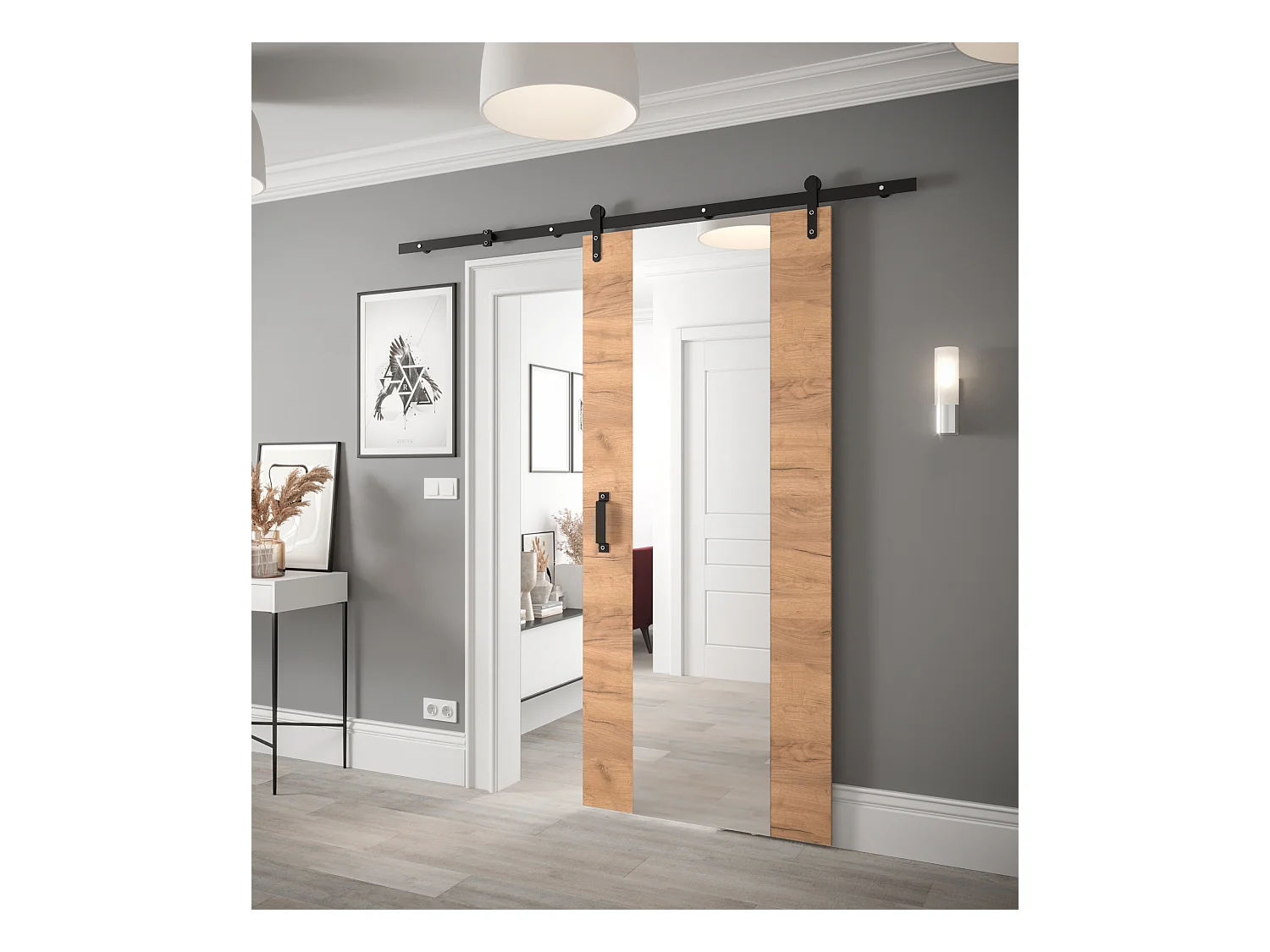Portes coulissantes Loftiko II 90x204 (chêne craft)
