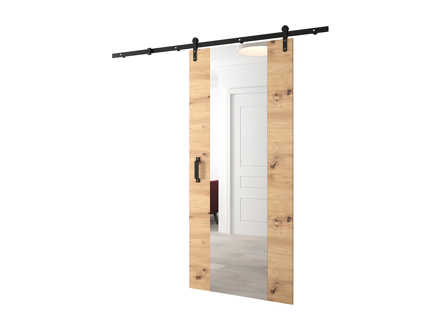 Portes coulissantes Loftiko II 90x204 (chêne artisan)