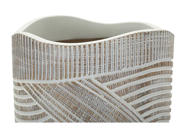 Jarrón de resina blanco 19x55 cm