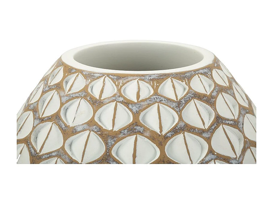 Jarrón de resina blanco 27x27 cm