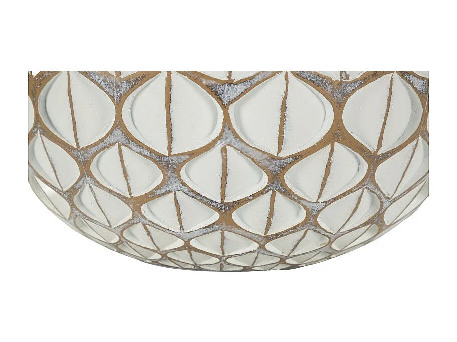 Jarrón de resina blanco 27x27 cm