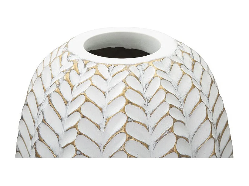 Jarrón de resina blanco 18,5x46 cm
