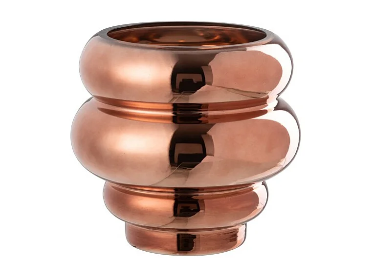 Jarrón o candelabro de cristal marrón 20x20x20 cm