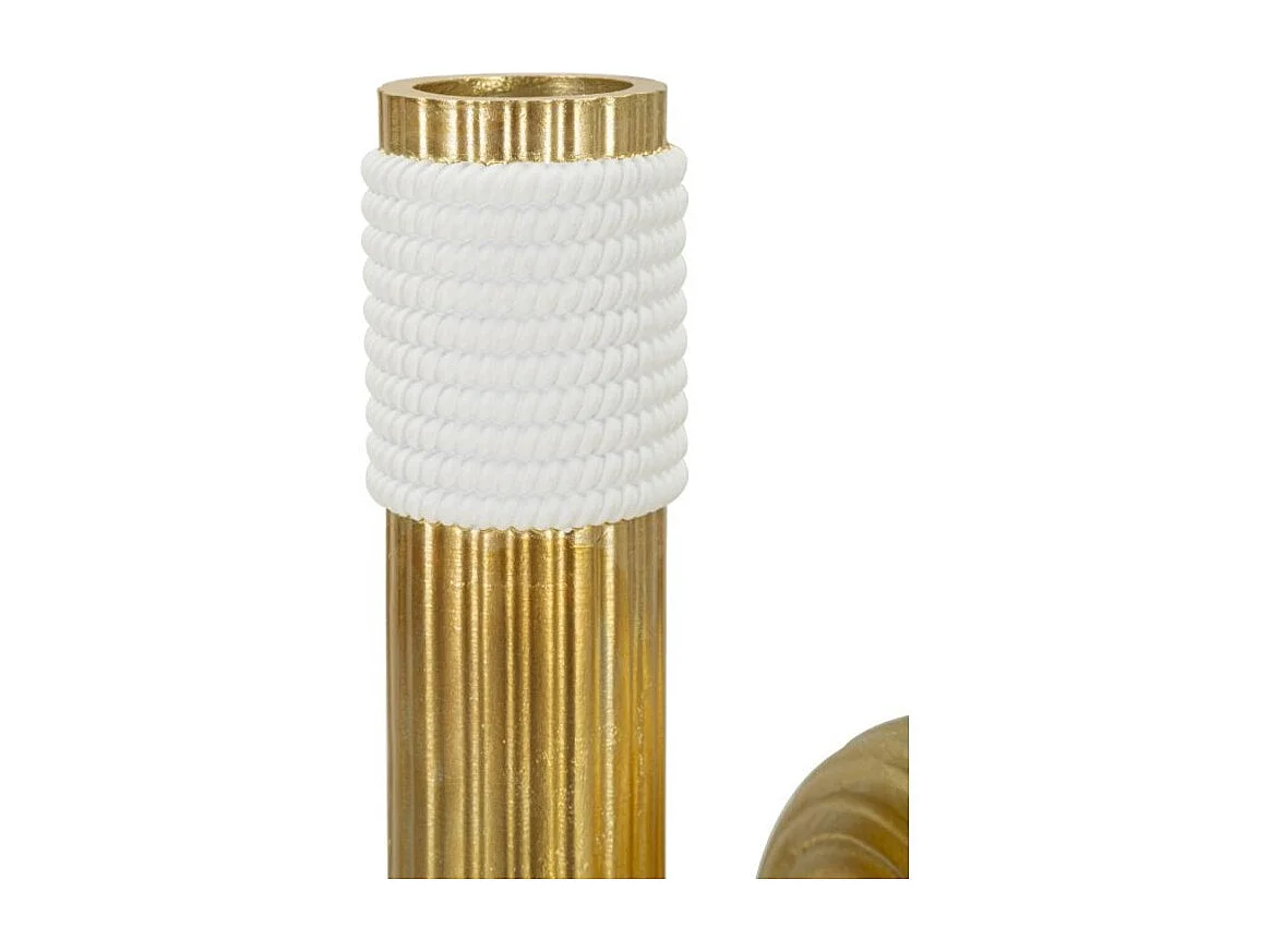 Jarrón de resina dorada 14,5x13x25 cm