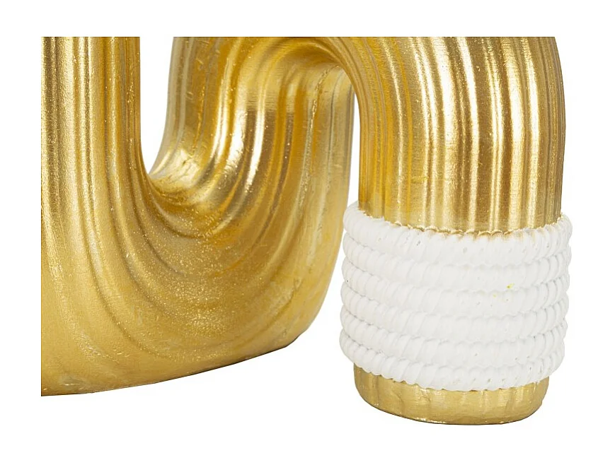 Jarrón de resina dorada 14,5x13x25 cm