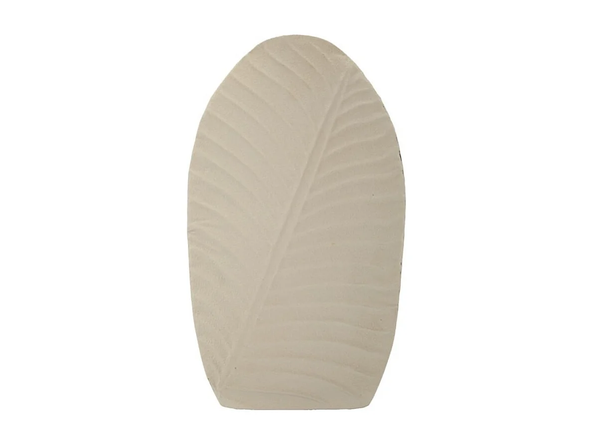 Jarrón de metal beige 26x11x41 cm