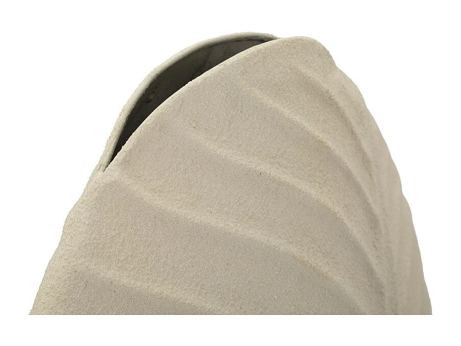 Jarrón de metal beige 26x11x41 cm